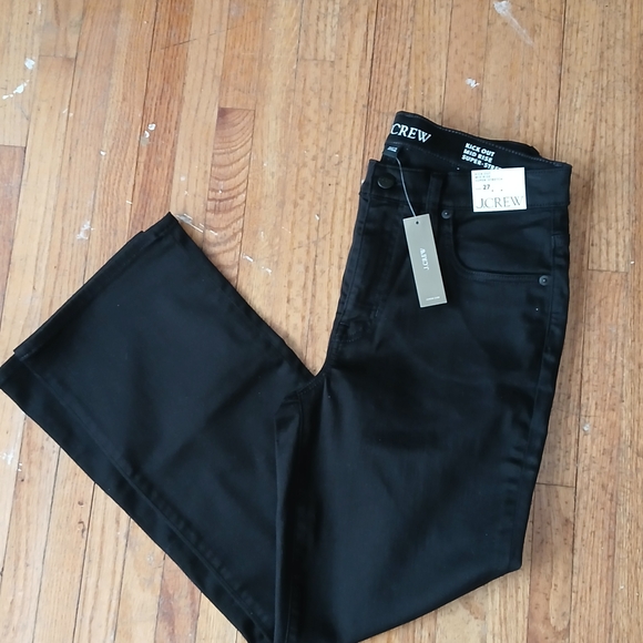 J.Crew Kick Out, Mid-rise, Super-stretch Jeans, Black Size 27 - Picture 2 of 8
